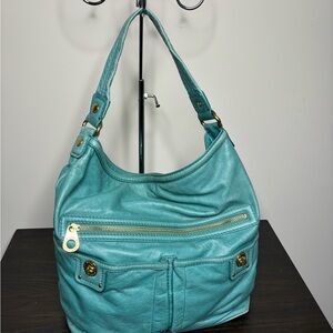 Marc Jacob’s Teal Leather Shoulder Bag